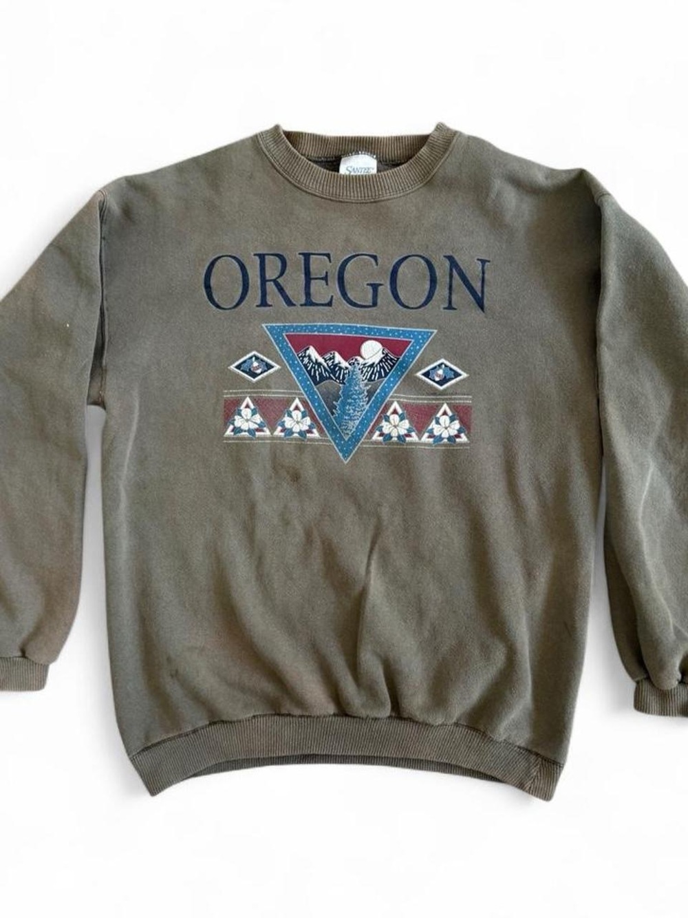 Vintage Oregon Olive Green Sweatshirt